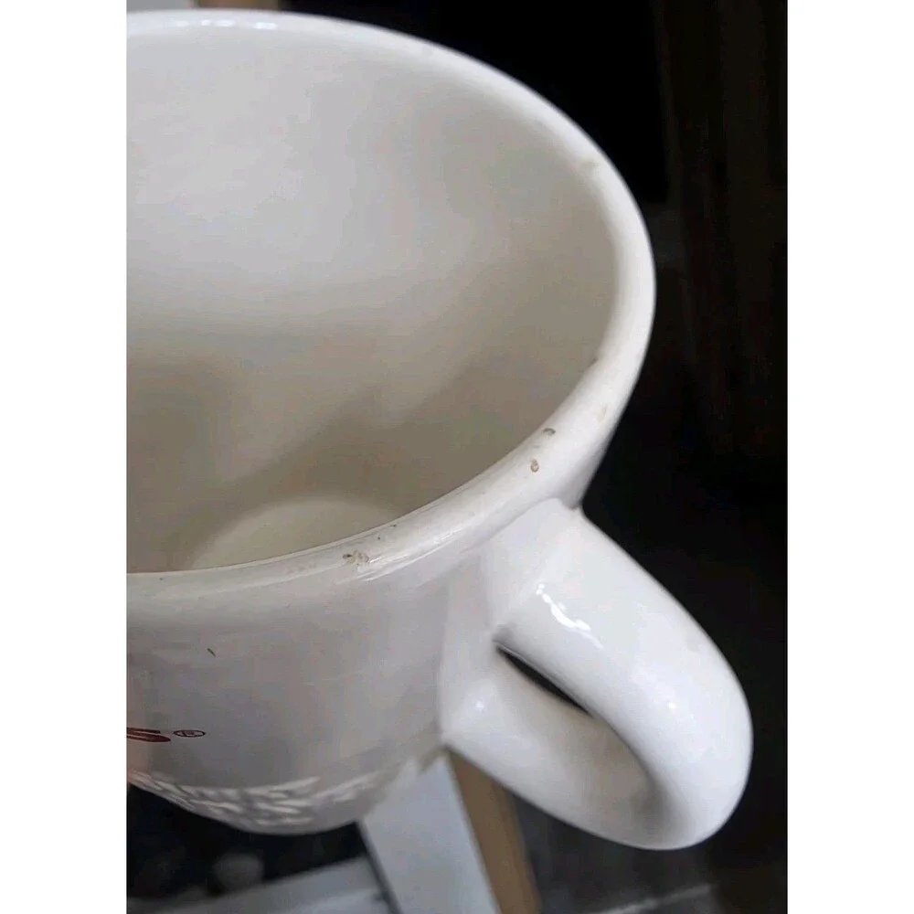 2010‎ Starbucks Coffee Mug Holiday Wish White Red 3D Cup Christmas 10 oz Tea Cup